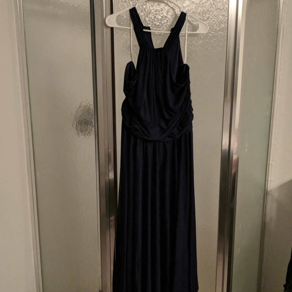 High neck mesh dress